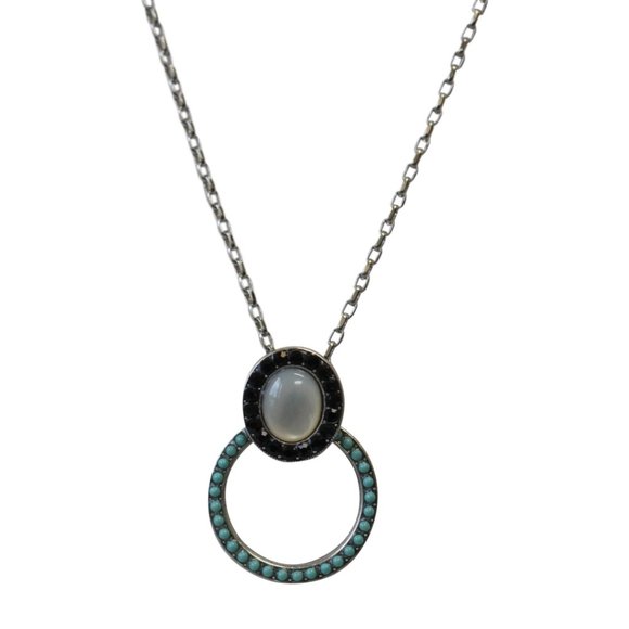 Mariana Zanzibar Oval & Circle Crystal Necklace